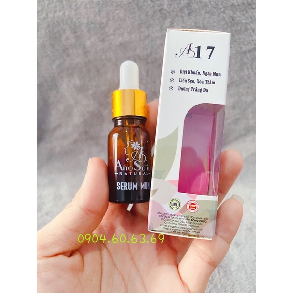 Serum Mụn ANOSOFIA 10ml  Xoá Thâm Trắng Da AS17 ANO SOFIA