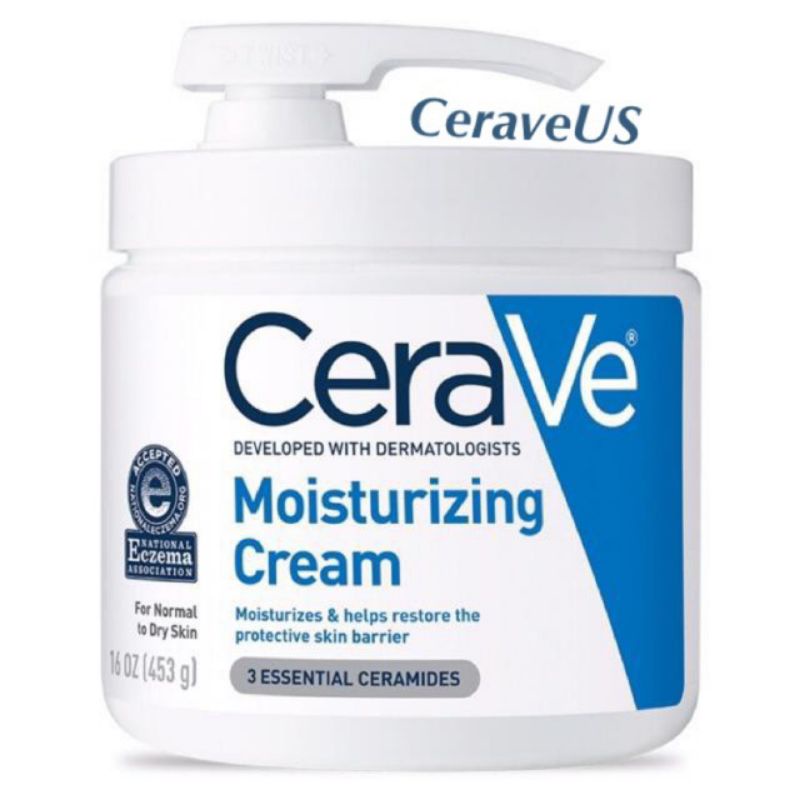 Kem dưỡng ẩm Cerave Moisturizing Cream cho da mặt và toàn thân 453g