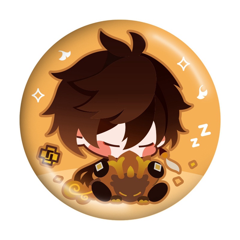 Tmdbyx Huy Hiệu Bằng Thiếc Nhám In Hình Thần Chết pin Raiden Shogun Zhongli Huatao Yae