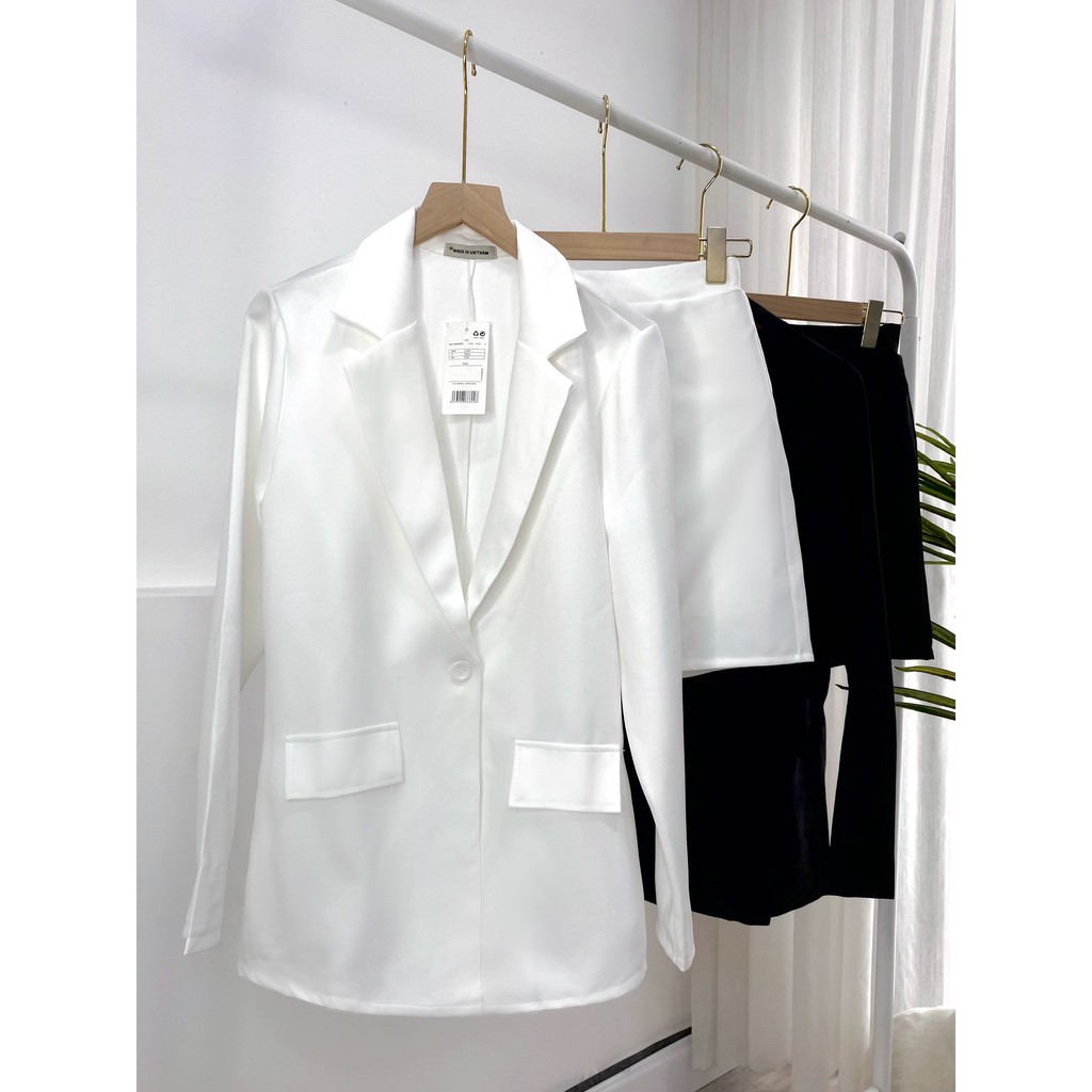 Set Vest Chân Váy Quần Hàn Quốc, Đi làm, Đi chơi, Trắng, Hồng, Đen, set Cá tính, Vét, Set 2 món, | BigBuy360 - bigbuy360.vn