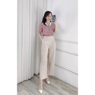 Áo lụa ziczac cổ v