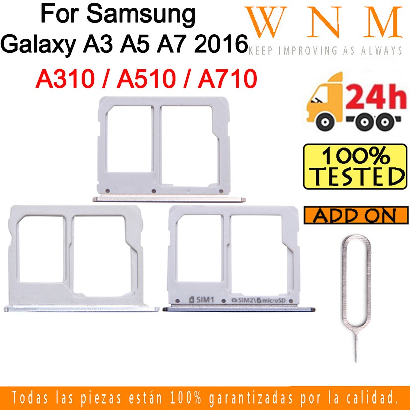 Khay Đựng Thẻ Sim Và Thẻ Nhớ Sd Thay Thế Cho Samsung Galaxy A3 A5 A7 2016 Galaxy A310 A510 A710