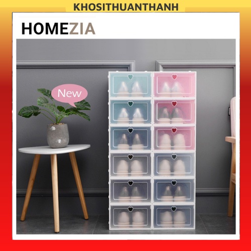 Hộp đựng giày nắp nhựa cứng trong suốt , chịu lực lên đến 8kg (khosithuanthanh)