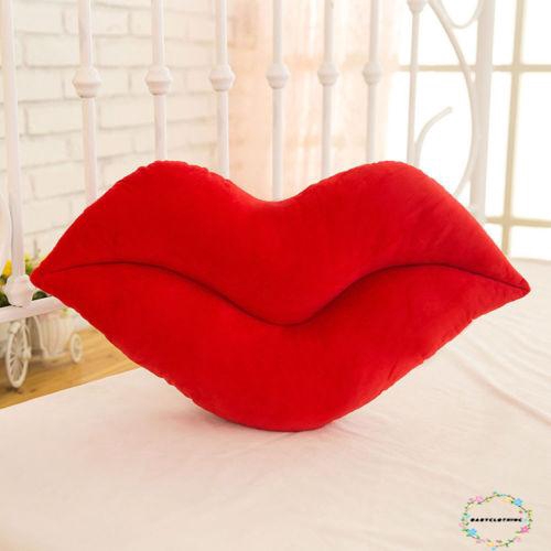 ღWSVღCotton Lip Shaped Pillow Case Sofa Waist Throw Cushion Cover Home Decor new hot