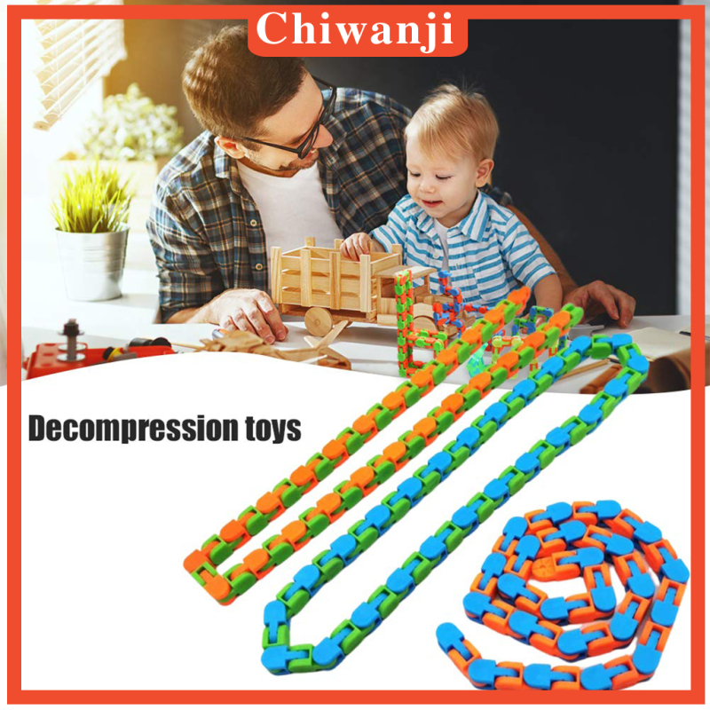 [Chiwanji] Đồ Chơi Con Quay Hình Rắn Cảm Giác Dạng Chuỗi Snap and Click