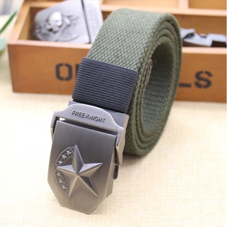 Dây lưng Nam vải Canvas_Mặt sao Knight Khóa luồn kẹp chắc chắn, tiện dụng_Dây lưng lính vải dù siêu bền đẹp