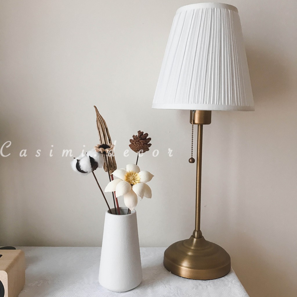 [FOLLOW NHẬN MÃ] Set bông hoa và cành lá bạch đàn sen khô trang trí bàn trà, bàn làm việc xinh xắn Casimi Decor