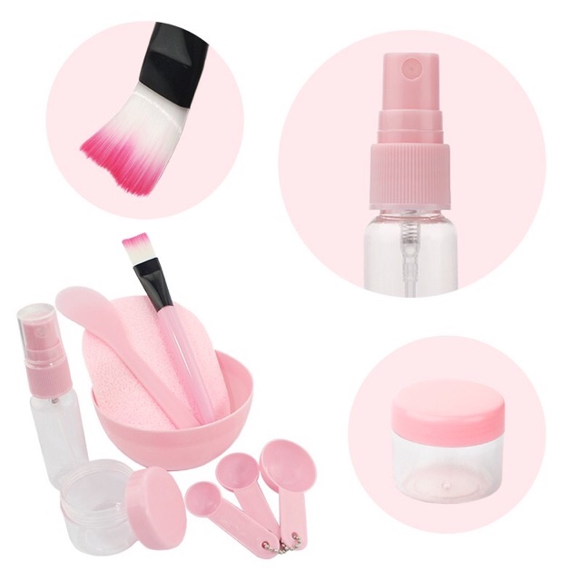 BỘ KIT CHÉN CỌ SKINCARE 9 MÓN PHA MẶT NẠ