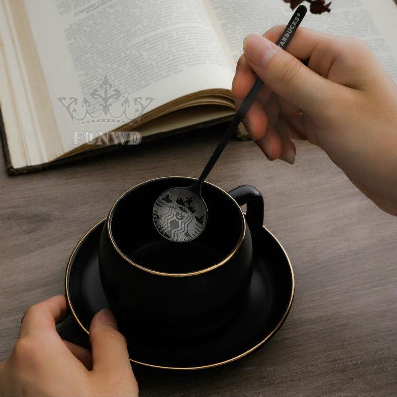 STARBUCKS 1 Muỗng Cà Phê Bằng Thép Không Gỉ Phong Cách Châu Âu