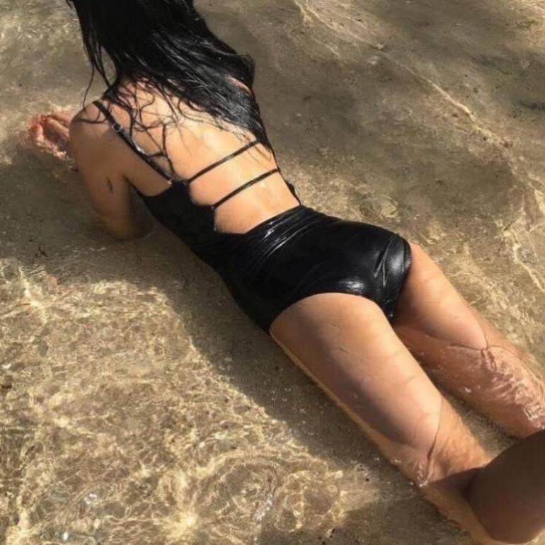 Bikini liền thân cổ yếm đan lưng ྇ ་