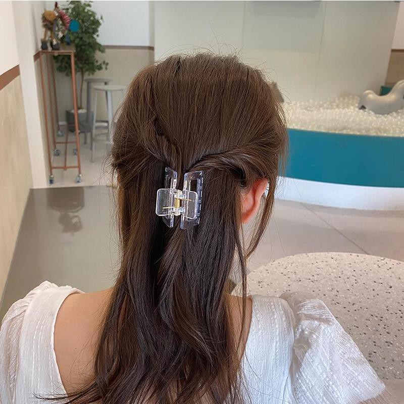 Roselife Korean Internet Celebrity Hair Claw Clip Women Vintage Style Acrylic Hairpin BLACKPINK