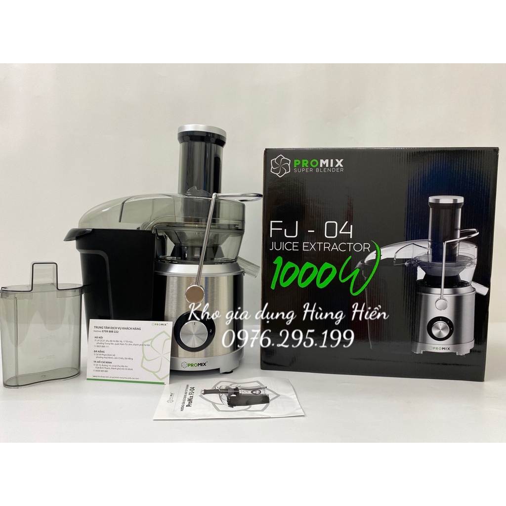 Máy ép nhanh Promix FJ-04, Công suất 1000W - Hàng Chính Hãng - Bảo Hành 36 Tháng
