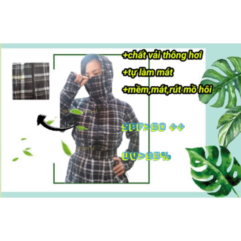 Áo Chống Nắng Cao Cấp Toàn Thân - Set Váy Đi Nắng 2 Món Dài Kín Chân Chất Liệu Mềm Mát Rút Mồ Hôi