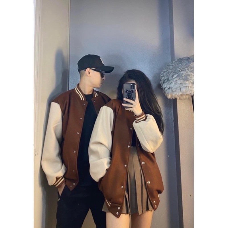 Áo Bomber Ulzzang chất nỉ cao cấp form rộng (Hàng sẵn/Ship hoả tốc)