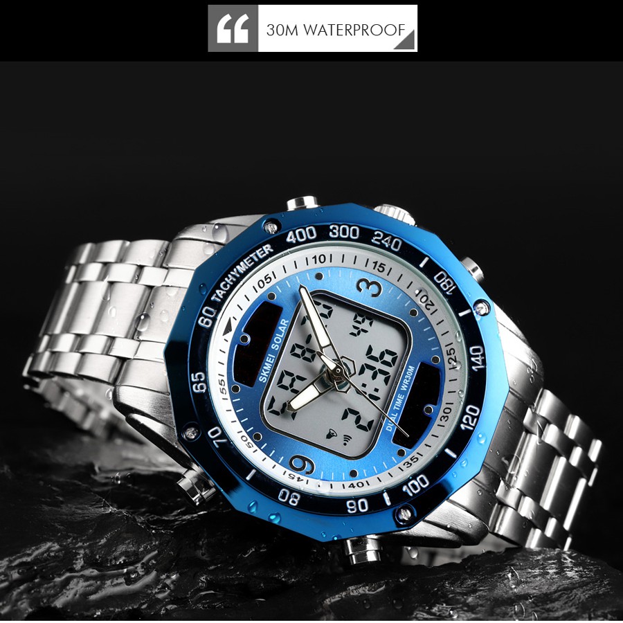 Đồng Hồ Quartz Điện Tử Đa Năng SKMIE Chất Liệu Thép Không Gỉ Sang Trọng