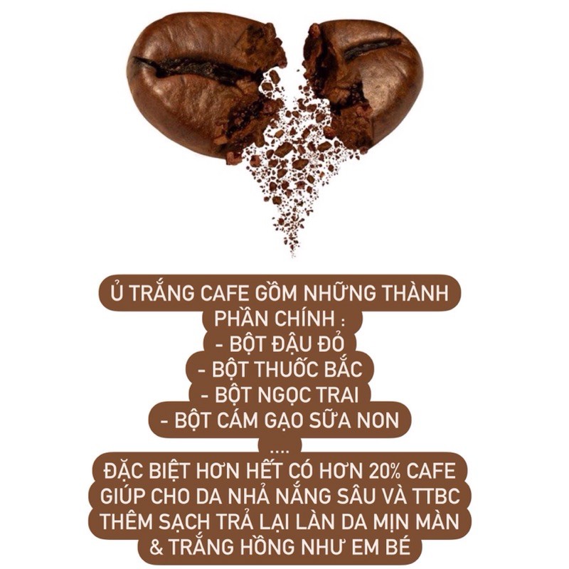 [MÃ THESKIN04 HOÀN XU 20% CHO ĐƠN TỪ 150K] Ủ TRẮNG CAFE CHÍNH HÃNG + MUA 1 TẶNG 3 | BigBuy360 - bigbuy360.vn