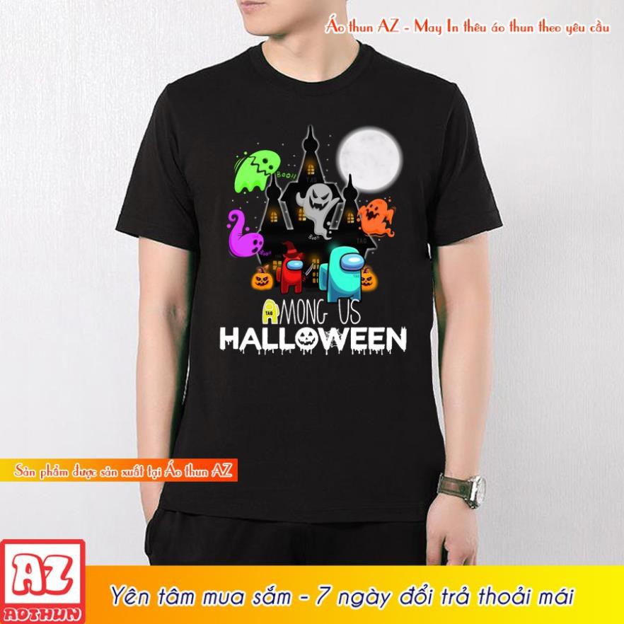 SALE- Áo thun game Among Us phong cách Halloween màu đen độc đáo M2773 - ÁO GAME CHẤT