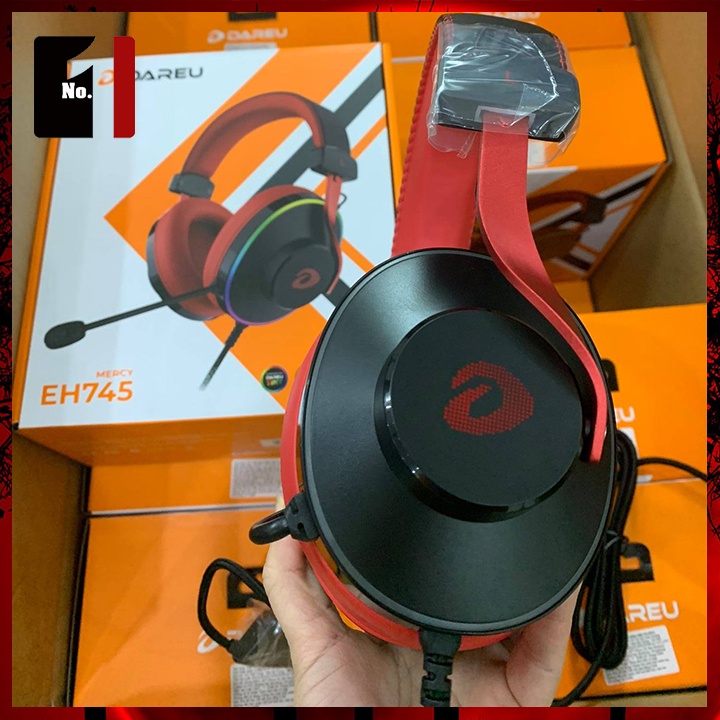 Tai Nghe Headphone Gaming DAREU EH745 7.1 Led Rgb Tai Nghe Chụp Tai Có Mic Chơi Game Máy Tính Laptop
