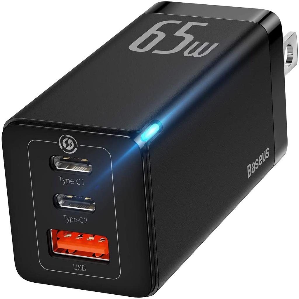 Bộ sạc BASEUS GaN2/GaN3Pro/Gan3Desktop tặng kèm cáp 100W (C-C) chính hãng. Hỗ trợ sạc Macbook, Laptop, iPhone, iPad, DT