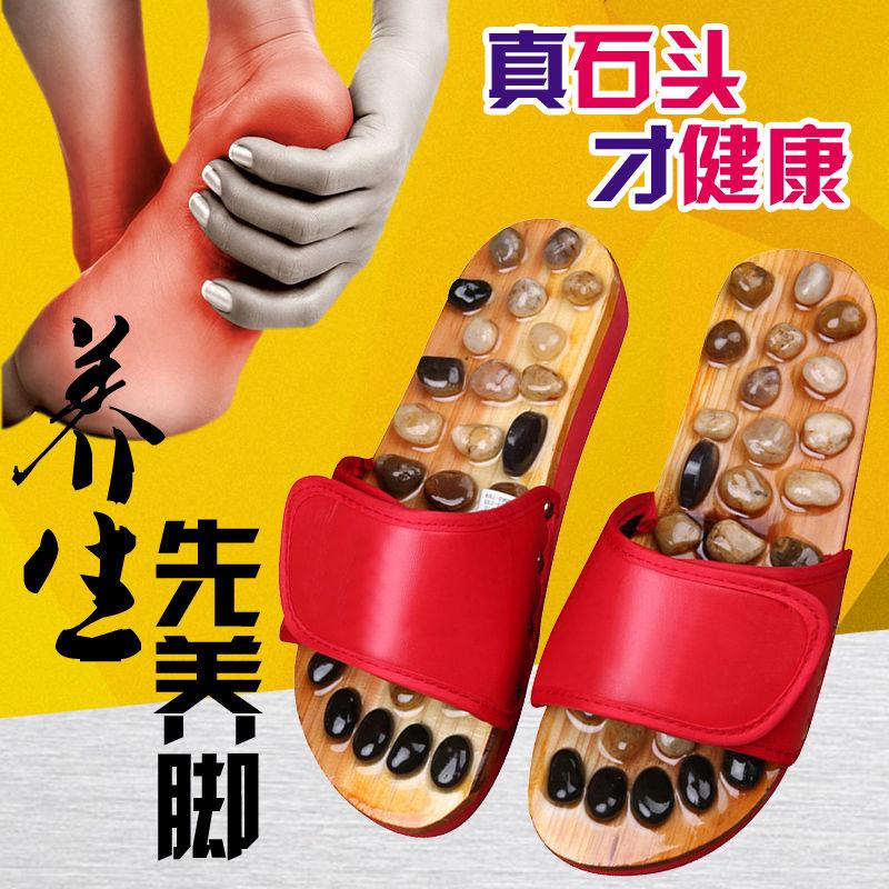 Dép quai ngang đế chống trơn phối đá cuội massage chân độc đáo tiện lợi
