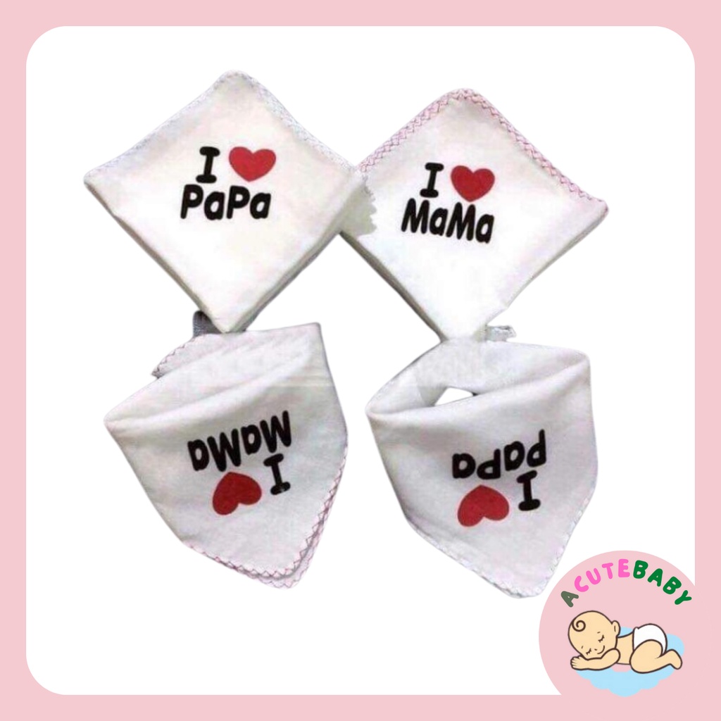 Khăn xô sữa Nhật cho bé sơ sinh I love mama papa 2 lớp