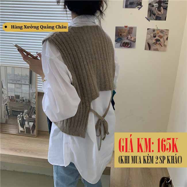 [SẴN] Áo gile len nữ Ulzzang Quảng Châu AGL23