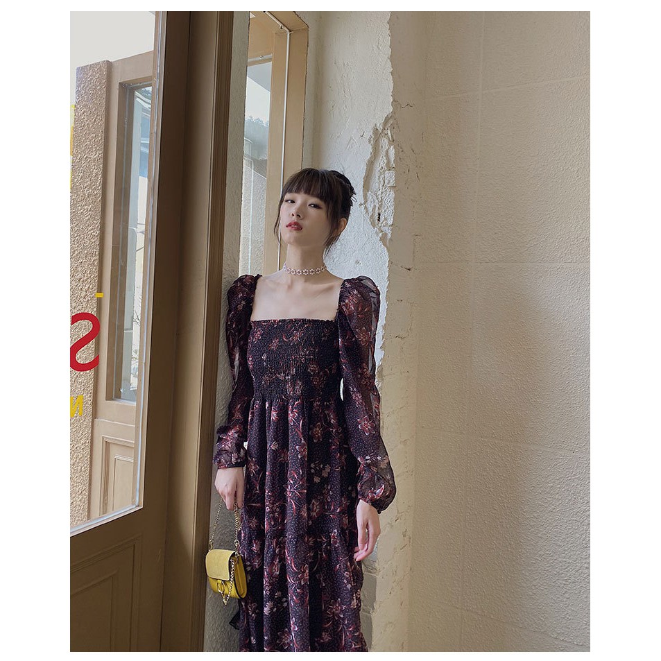 VÁY HÈ voan nữ phối hoa chấm bi dáng dài | BigBuy360 - bigbuy360.vn