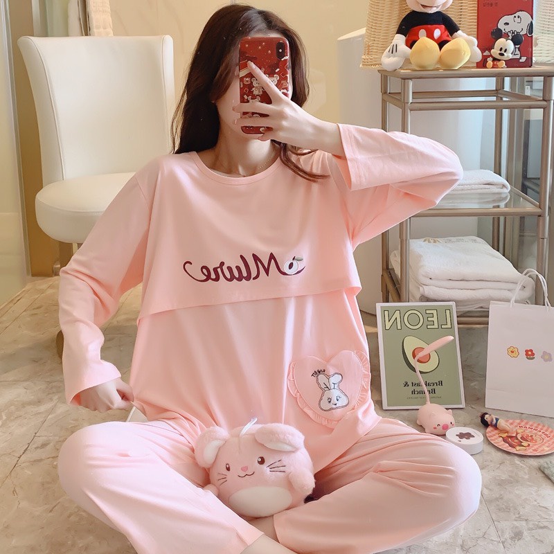 Bộ đồ sau sinh TÁO NHỎ MLURE chất cotton loại 1 thiết kế lật ti siêu hot BD943