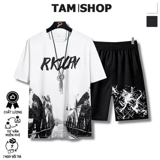 Quần áo thể thao nam, Đồ bộ nam mẫu RKICFN chất thun mát đang làm mưa làm gió trên thị trường đồ bộ nam họa tiết cây cầu
