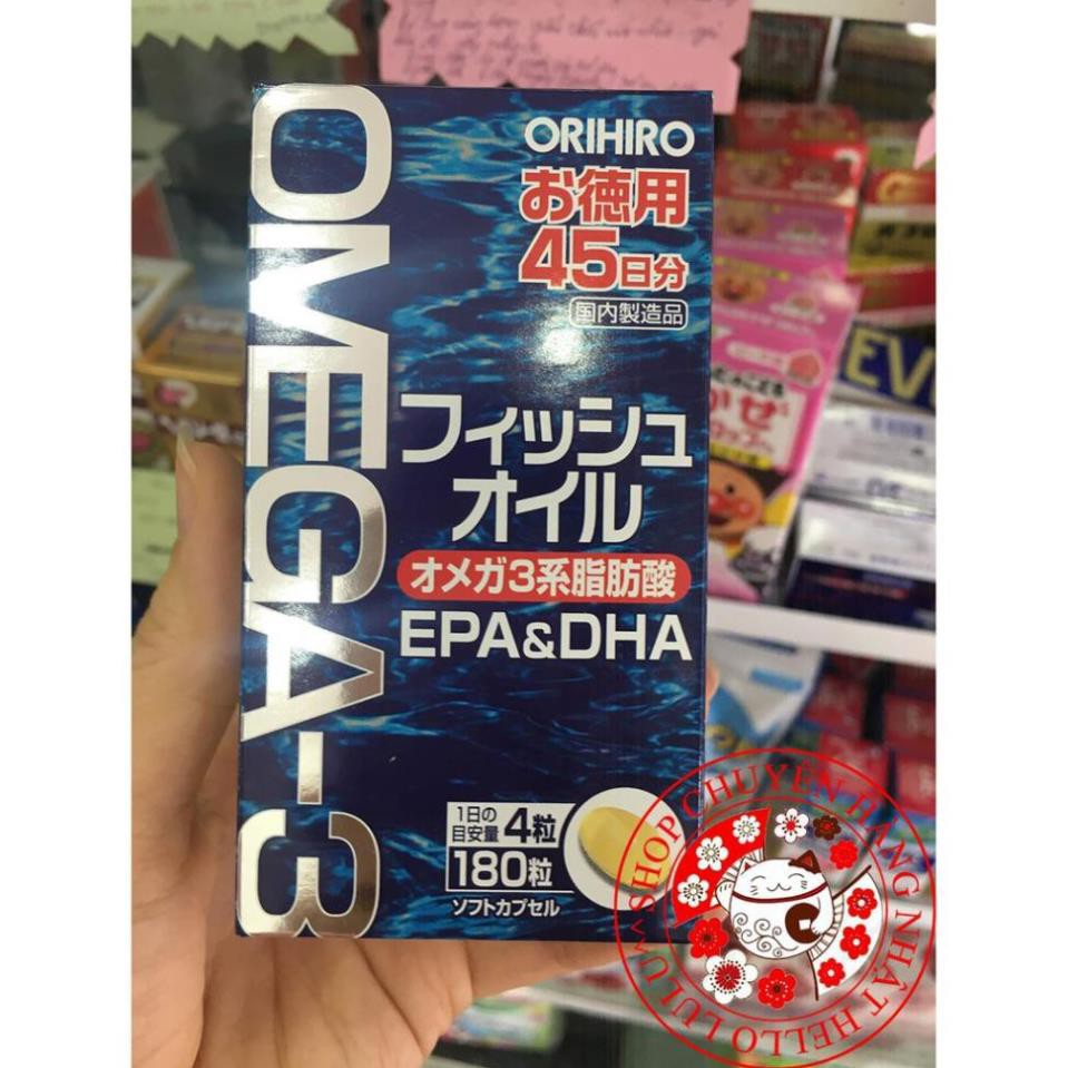 Viên Omega 3 Orihiro Nhật bản 180 viên shopnhatlulu