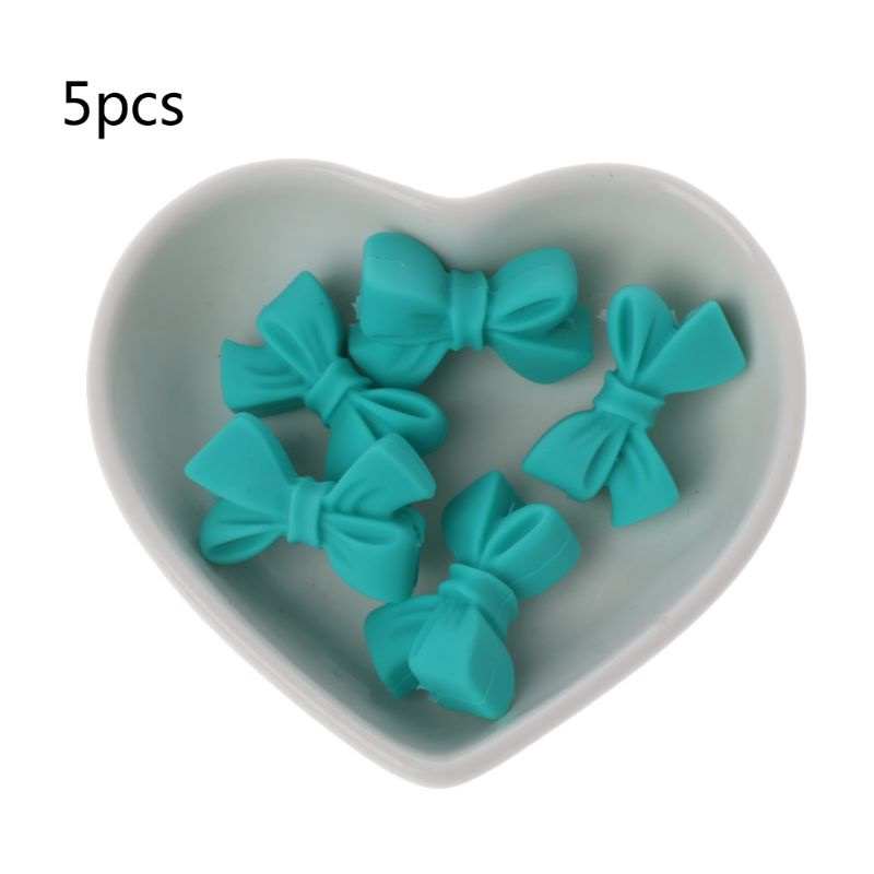 Set 5 Hạt Silicone Làm Móc Khóa / Đồ Gặm Nướu Cho Bé DIY