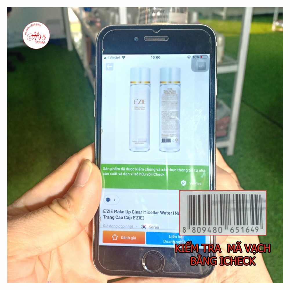 Nước tẩy trang ngừa mụn dưỡng ẩm làm mềm da cao cấp Hàn Quốc Ezie 150ml