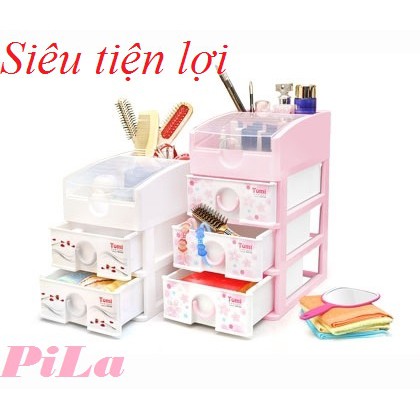 Tủ nhựa mini Tomi 4 - 5 ngăn để bàn siêu tiện lợi