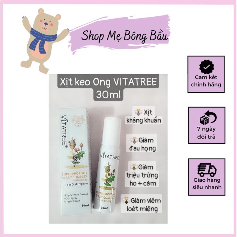 Xịt họng keo ong Úc 30ml date xa