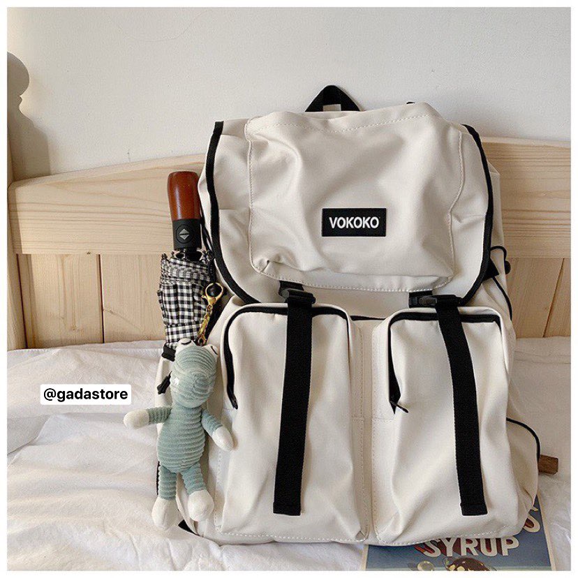 Balo Ulzzang Vokoko size backpack đi học 🍊❤️ Hàng có sẵn 🌷💥