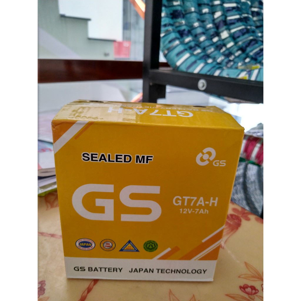 Ăc quy khô GS GT7A (12V7AH) Cho Xe SH Nhập,Dylan, Lead, scr và Liberty