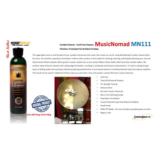 Dung dịch vệ sinh phục hồi độ bóng cho lá cymbal Music Nomad MN111