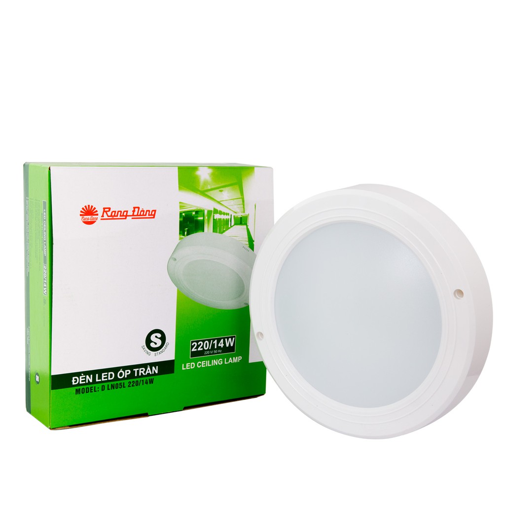 Đèn LED ốp trần cảm biến 14W Rạng Đông LN05L 220/14W RAD