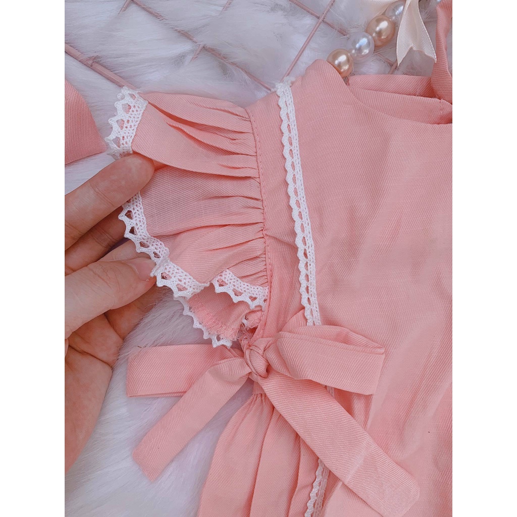 Bodysuit for baby girls - Body bé gái sơ sinh [𝐓𝐀̣̆𝐍𝐆 𝐊𝐄̀𝐌 𝐓𝐔𝐑𝐁𝐀𝐍  ]- NHƯ Ý HOUSES- Body cho bé đầy tháng hồng nơ eo