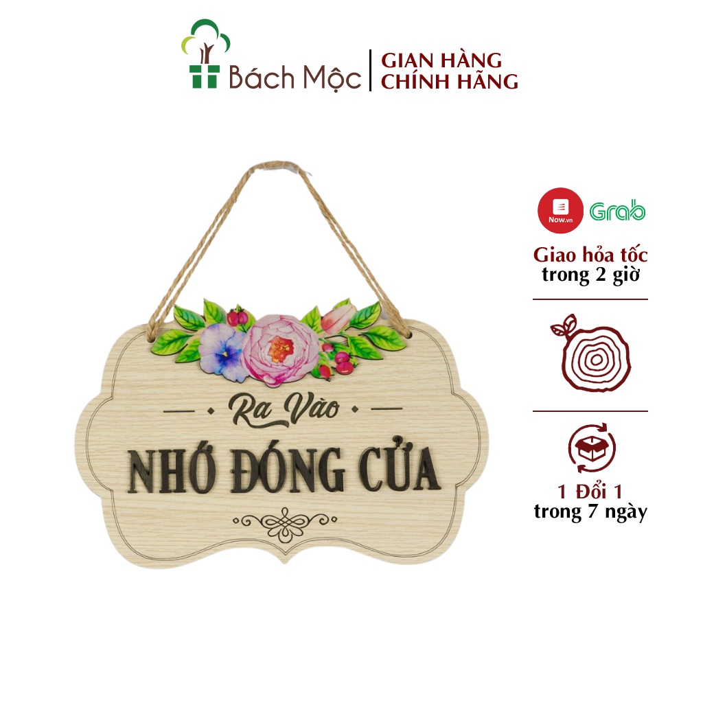 [Mã BMBAU50 giảm 7% đơn 99K] Bảng Gỗ Decor Treo Cửa BÁCH MỘC Nhiều Mẫu Trang Trí Cửa Hàng