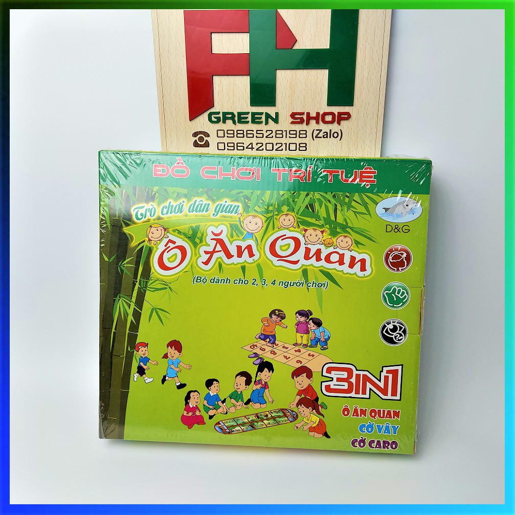 Bộ cờ ô ăn quan 3 trong 1 - Ô ăn quan, Cờ vây, Cờ Caro