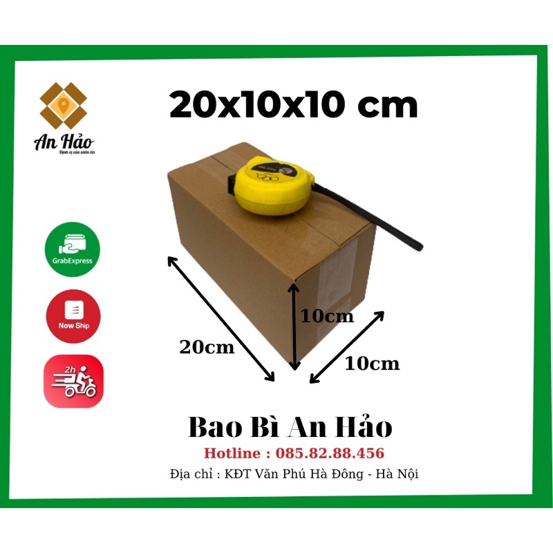 BỘ 100 HỘP 20X10X10 cm HỘP CARTON,THÙNG GIẤY AN HẢO 3 LỚP SIÊU CỨNG ĐÓNG GÓI HÀNG HÓA ĐA NĂNG