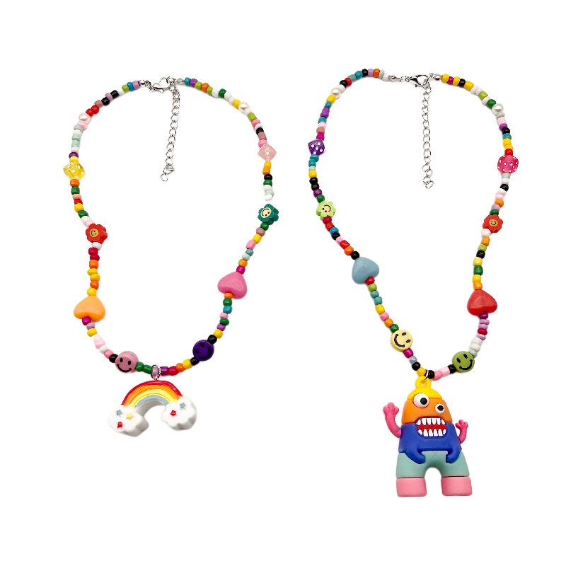 Vòng cổ Mặt Quái Vật Hoạt Hình Phong Cách hip hop Cho Nữ