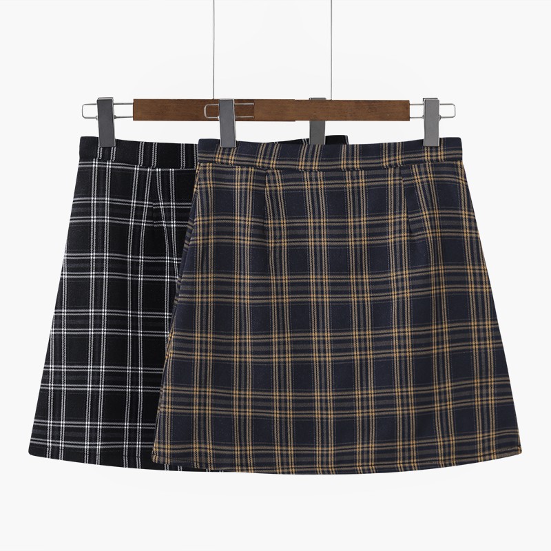 Chân Váy Lưng Cao Dáng Chữ A Phong Cách Retro