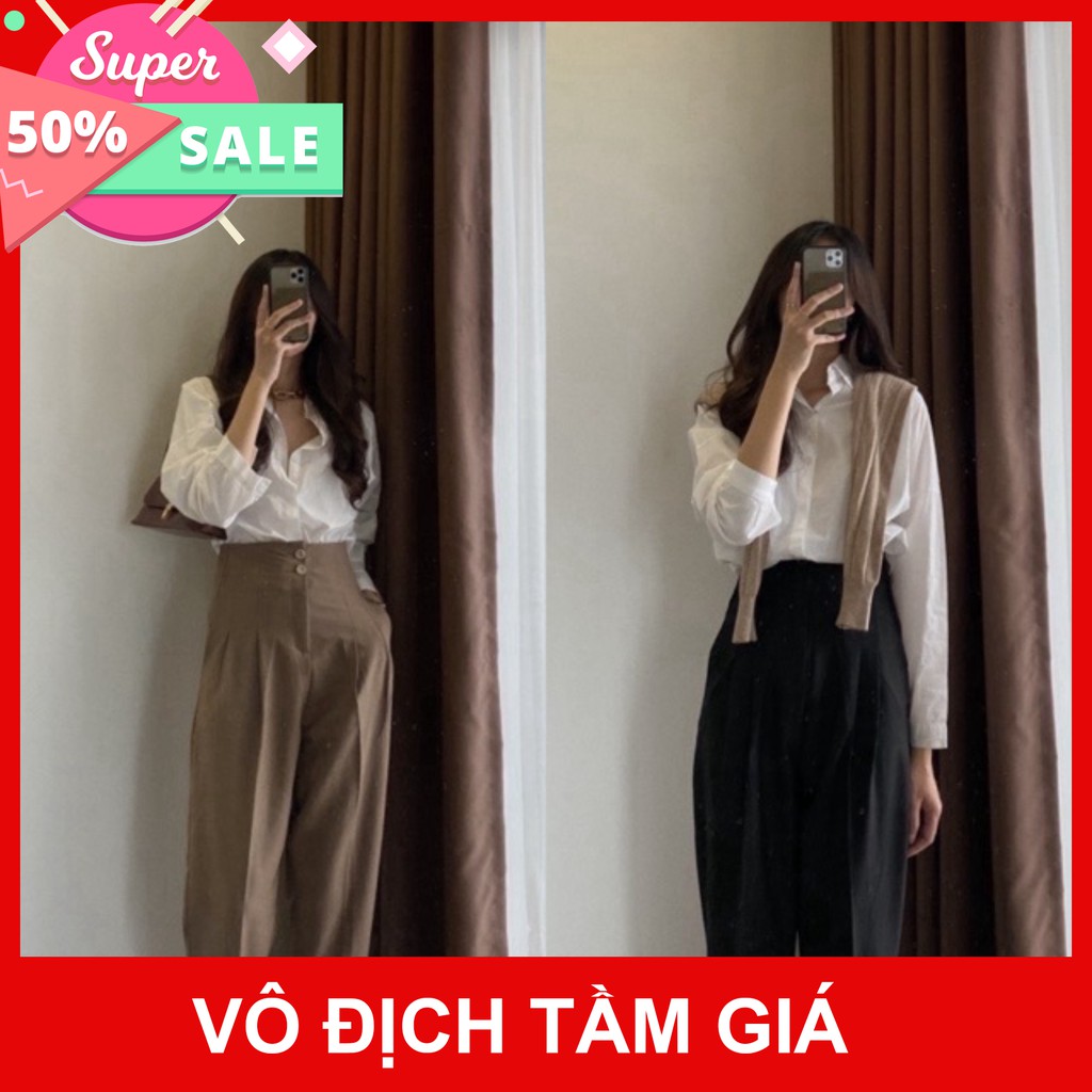 Quần baggy cạp liền 2khuy_TLO001 CAM KẾT HÀNG GIỐNG HÌNH