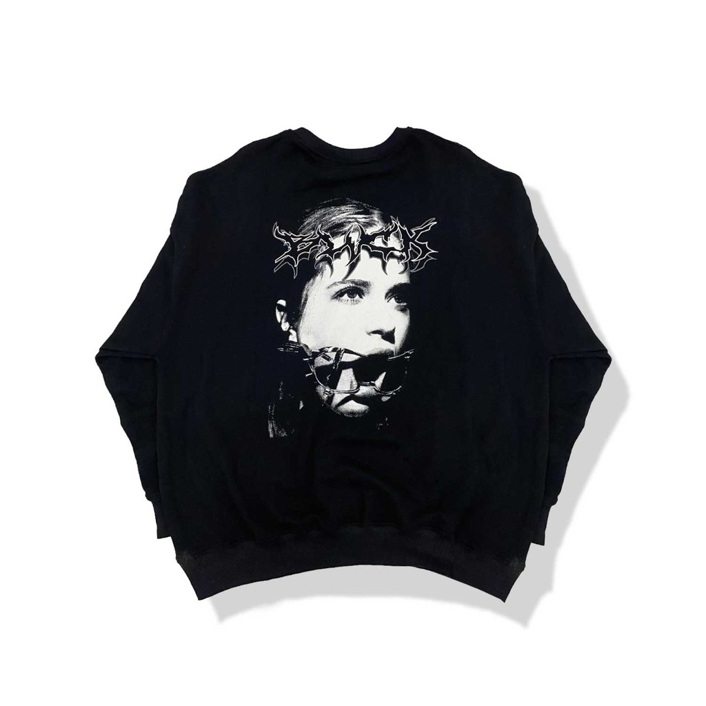 Áo nỉ tay dài BLVCK Portrait artwork v2 - Màu đen