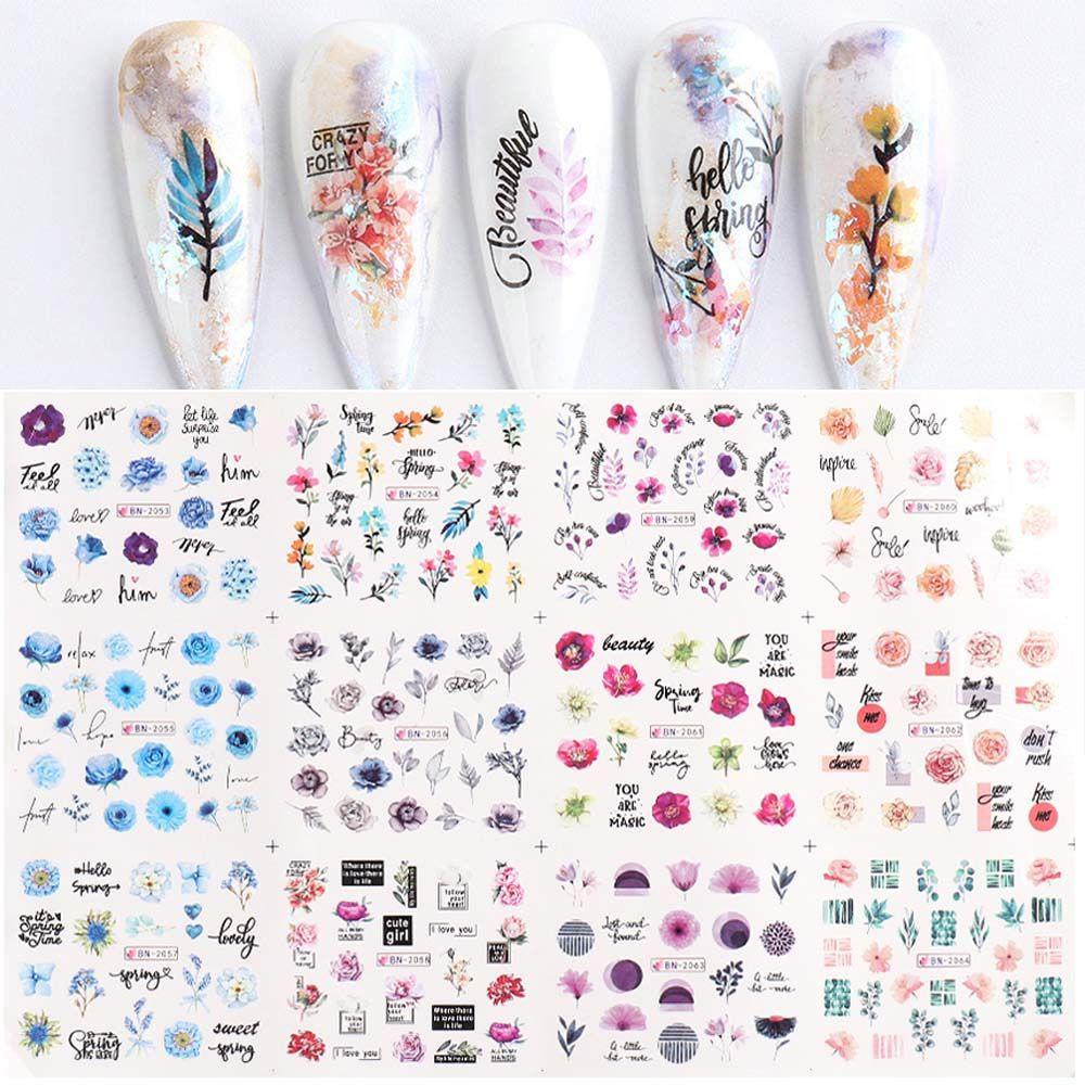 OCEANMAP Miếng Dán Trang Trí Móng Tay 3D Thời Trang