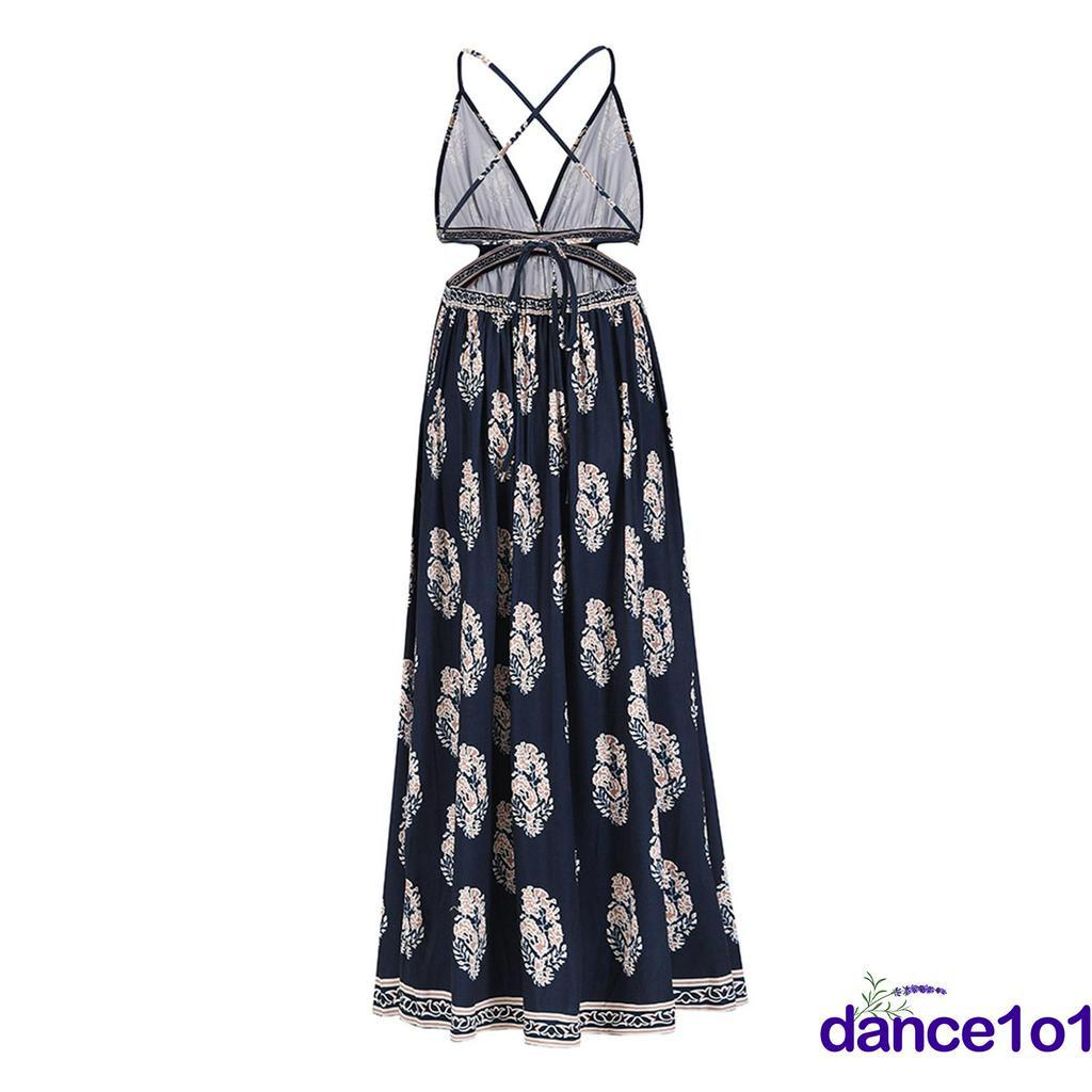 Đầm Sát Nách Dây Mảnh Hoạ Tiết Hoa Thiết Kế Cổ Chữ V Nữ Tính