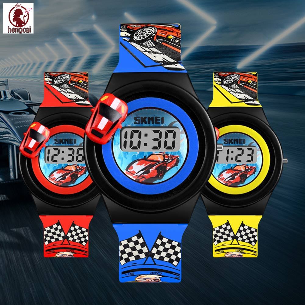 Đồng hồ điện tử trang trí hình xe đua dành cho bé | BigBuy360 - bigbuy360.vn