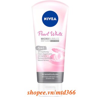 Sữa Rửa Mặt Nữ 100g Nivea Prarl White Làm Trắng Da Đất Sét Sáng Mịn Ngọc Trai